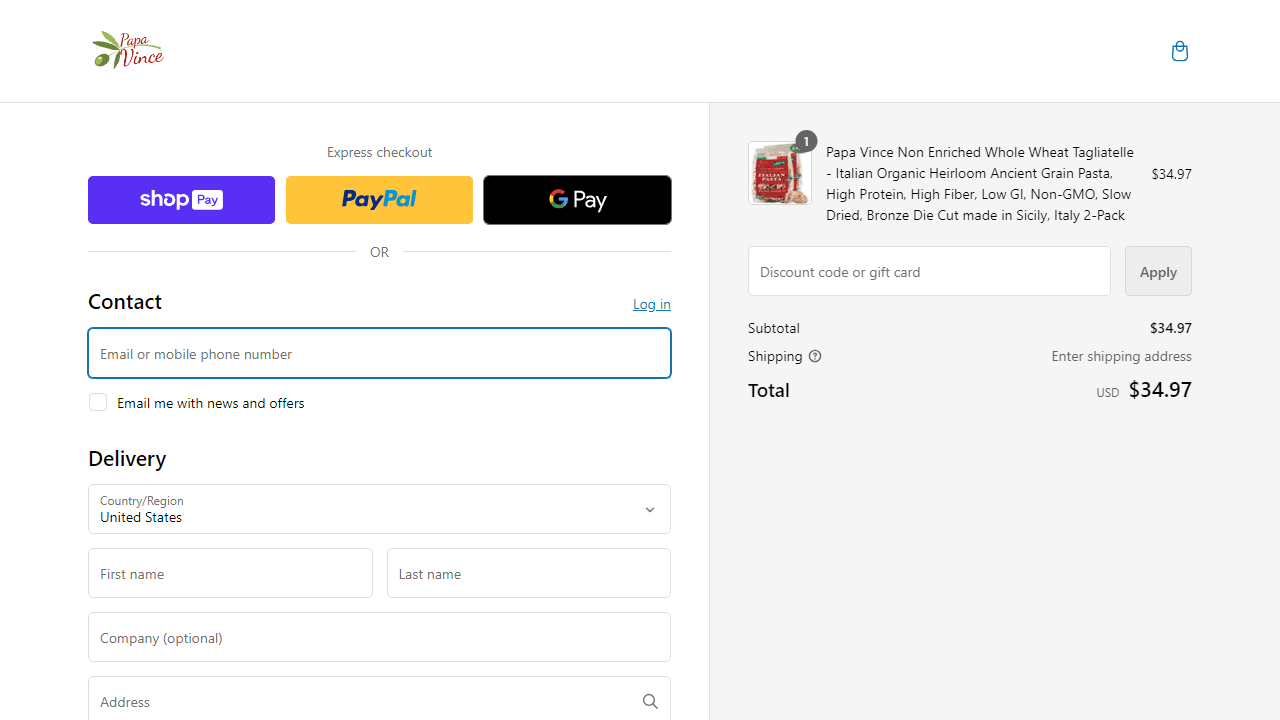 How to apply Papa Vince coupon code